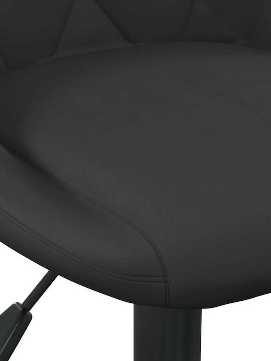 Rotativă Scaun Vizitator cu Roți în Culoare Negru 44x46x67cm 1buc