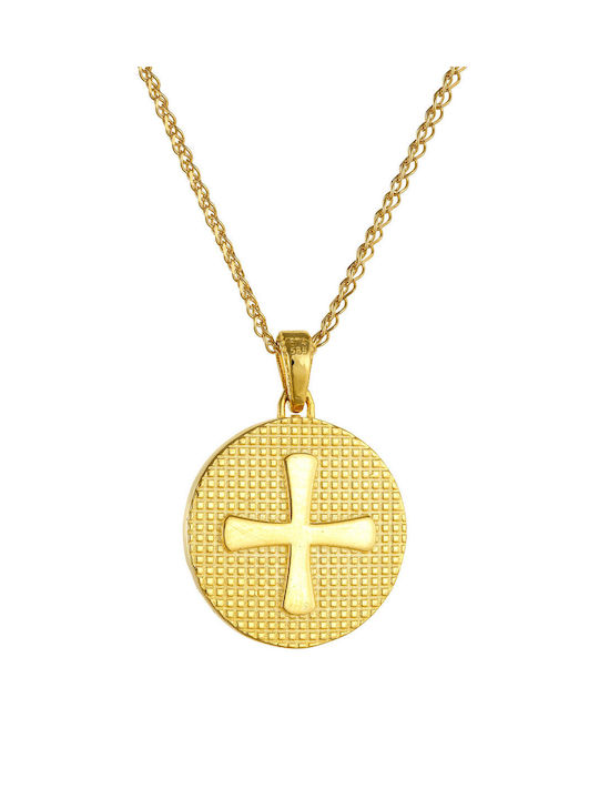 Kritsimis Pendant Kids Talisman Double Sided with Chain Constantine from Gold 14K 52RK6324-2850