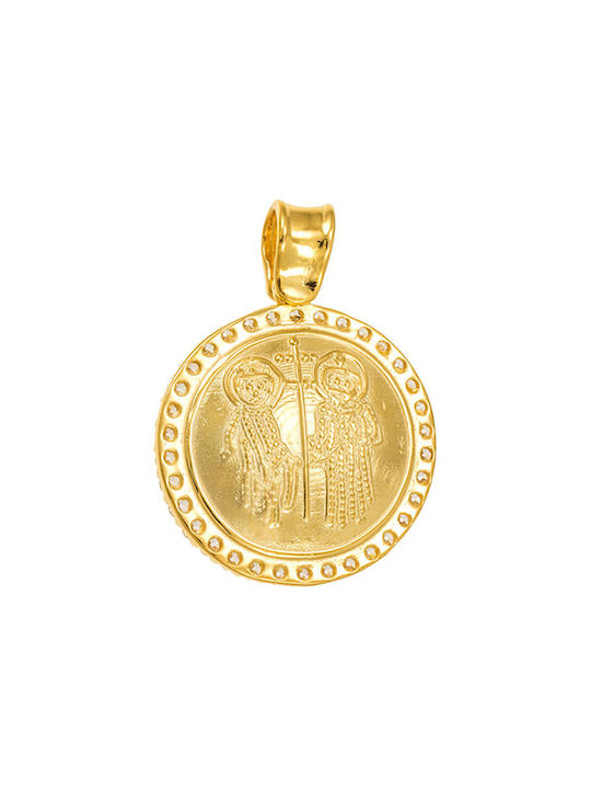 Kritsimis Pendant Kids Talisman with Chain Constantine from Gold 9K 32YK4599-2725