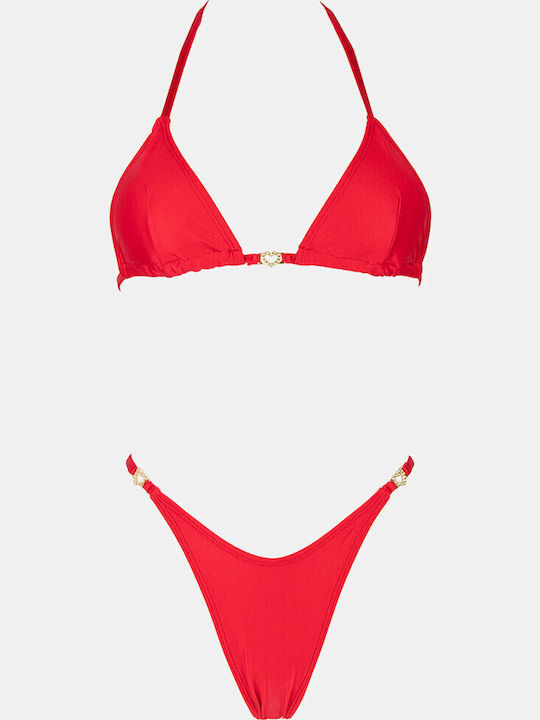 Set Bikini Τριγωνάκι & Brazil Κόκκινο
