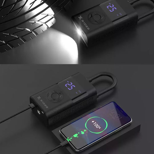 Manta Τρόμπα Αυτοκινήτου 2PSI Επαναφορτιζόμενη με Μπαταρία 12V