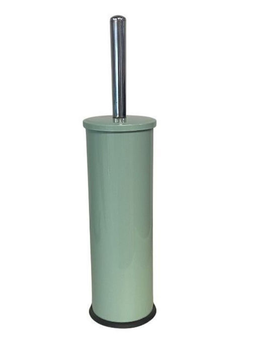 Vesta Metallic Toilet Brush and Basket Set 5lt Green