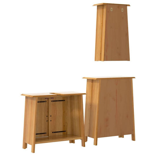 vidaXL Blat cu Lavoar Massif Wood