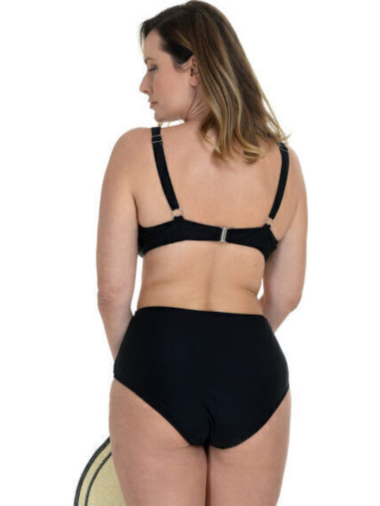 Bikini Set Top & Slip Bottom Black