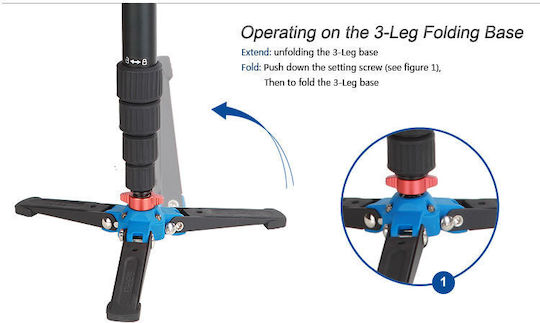 Benro Aluminum Video Monopod with Tripod Base with Hydraulic Head