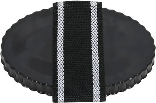 Perii pentru cai Vidaxl, 3 bucăți, oțel negru, negru
