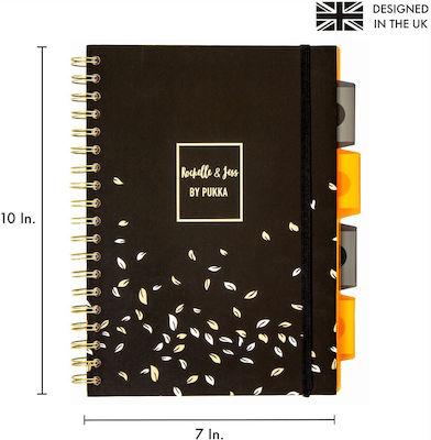 Pukka Pad Ruled Spiral Notebook B5 Black