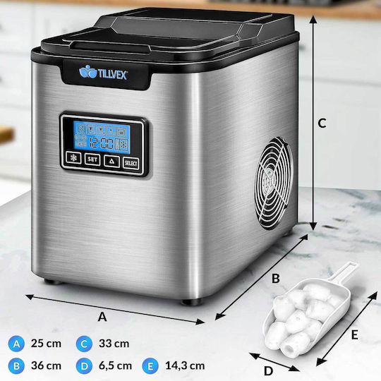 Tillvex ‎eisma-954 Ice Machine with Daily Production 12kg 1000-42101013
