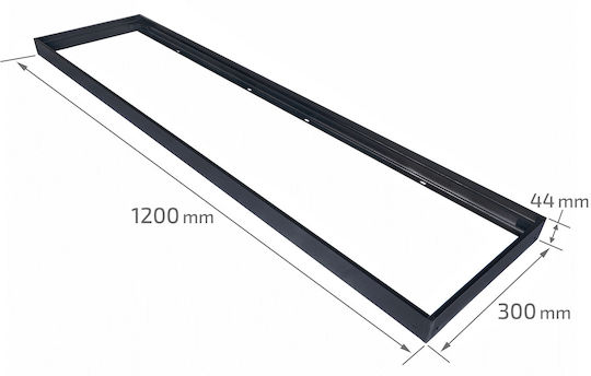 Eco Light Tragrahmen für Leuchten aus Aluminium Schwarz EC79999