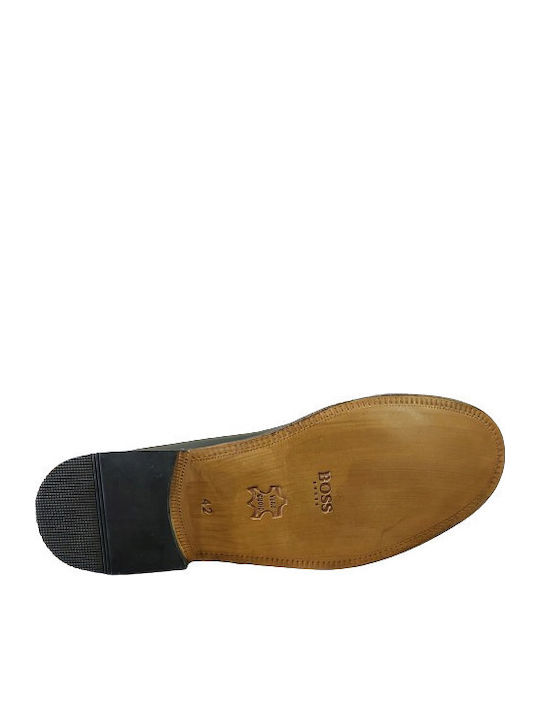 Leder Herren Mokassins in Burgundisch Farbe