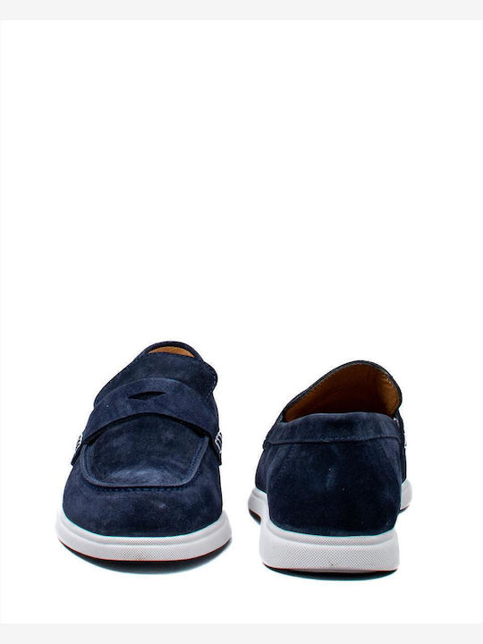 47407 Men's Leather Loafers Blue