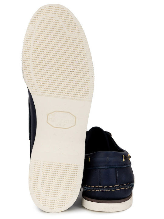 C4 Las Vegas/w Men's Leather Boat Shoes Blue
