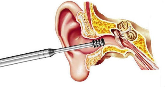 Set 6 Tools Ear Cleaning Care Hygiene Dermatological Steel Grey Original Deals