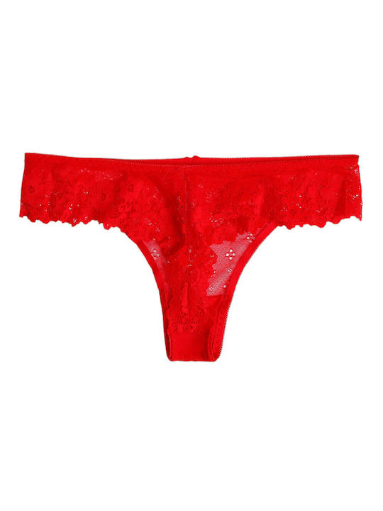 Admas Damen Brasilien mit Spitze Red