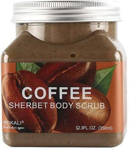 Exfoliant natural pentru față și corp cu cafea Wokali 350 ml