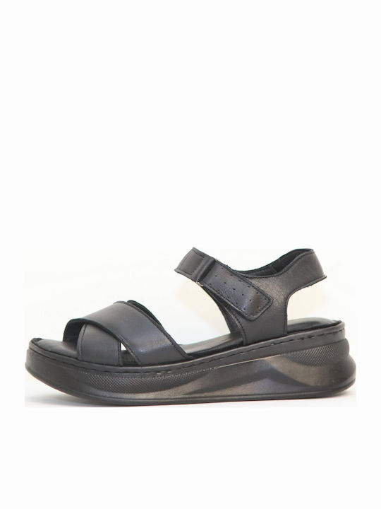 Sandale Casual Damă Din Piele Anatomice Negru
