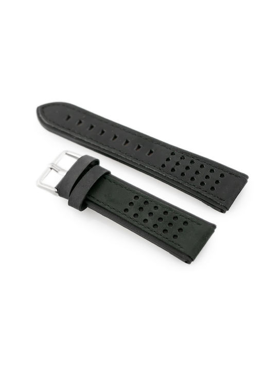 Pacific Leather Strap Black 20mm