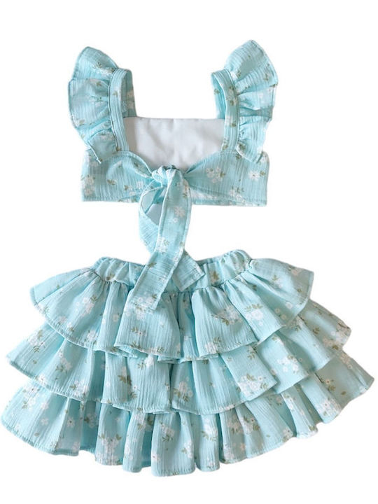 Sweet Baby Kids Set with Skirt Summer 2pcs Peanut