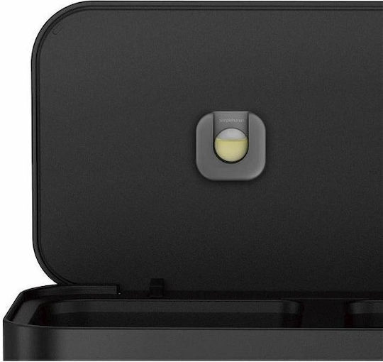 Simplehuman Coș de Gunoi din Plastic cu Pedală 45 l Negru
