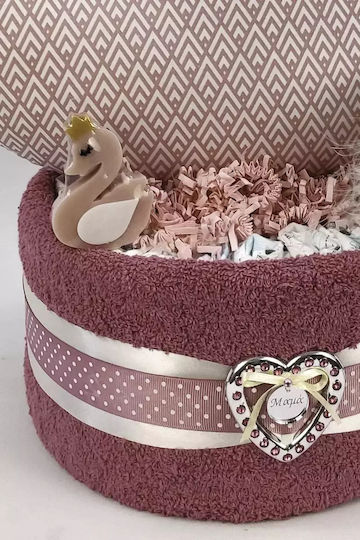 Dama Koupa Handmade Diaper Cake pentru Fetiță