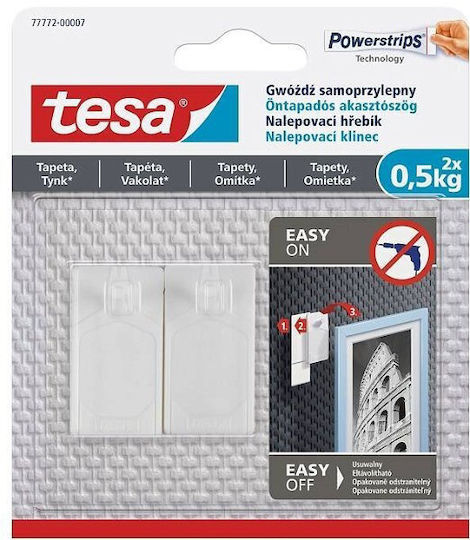 Tesa Self-adhesive Nails Wallpaper Plaster Up To 0.5 Kg 2 Pcs H7777202