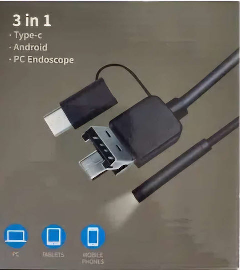Endoskopkamera für Mobilgeräte mit Auflösung 640x480 Pixel und Kabel 5m