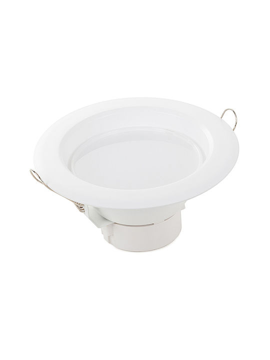 Rotund Plastic Spot Încorporat cu LED Integrat și Lumină Alb Natural Alb 1buc