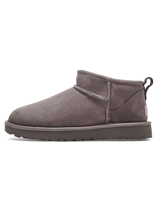 Ugg Australia Classic Ultra Mini 1116109 Damen Knöchelstiefel mit Pelz Smoke Plume