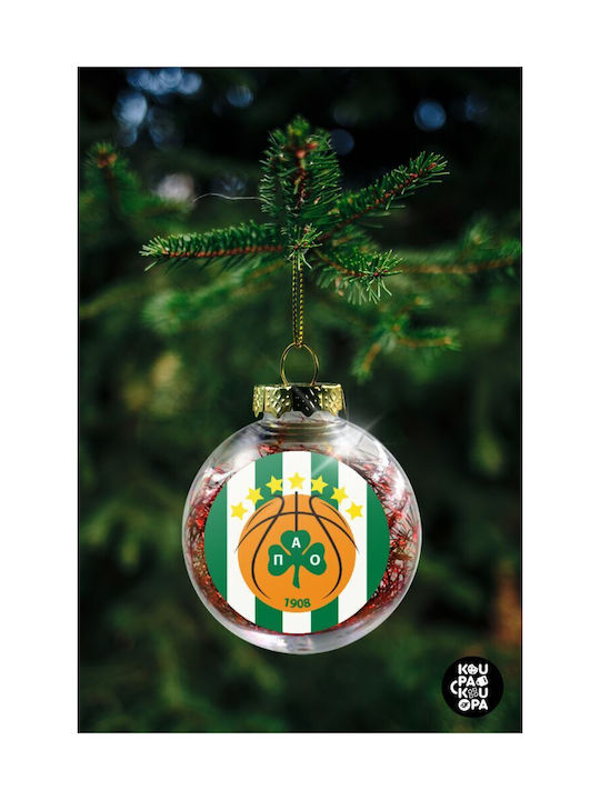 PaO Bc Christmas Tree Ornament Transparent Red Filling 8cm