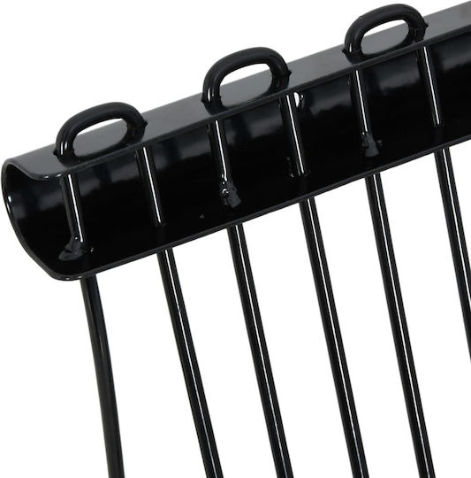 Vidaxl Double-Headed Pitchfork 18 Teeth Black Steel