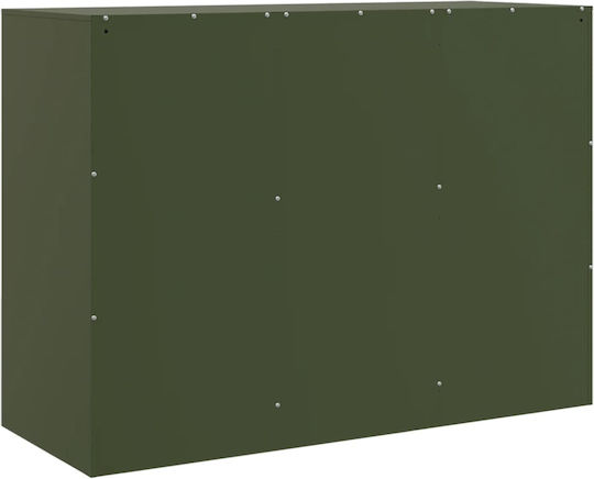 Sideboard made of Metal Green olive oil 99x39x73cm