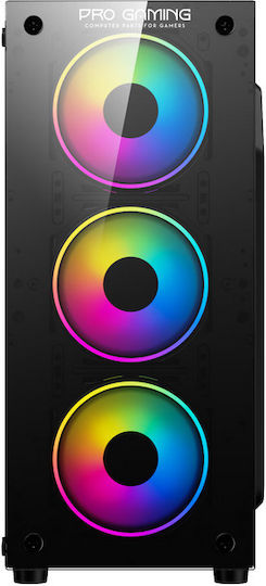 ProGaming Element Gaming Middle Tower Carcasă Calculator cu Iluminare ARGB Negru