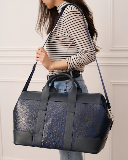 Toya Sack Voyage Blue made of Leather L50xW28xH33cm