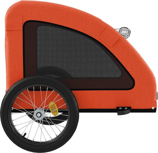 vidaXL Dog Carrying Orange Bicycle Trailer for 45kg Pets L137xW72xH68cm