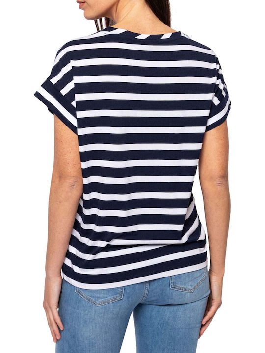 Heavy Tools Women's T-shirt Striped Blue