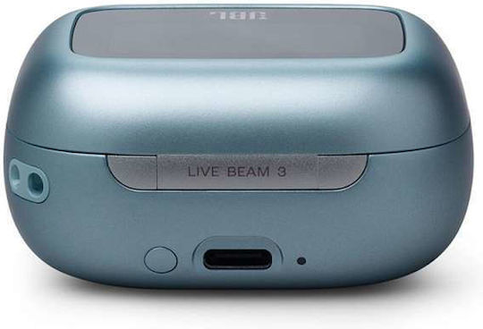 JBL Live Beam 3 In-Ear Bluetooth-Freisprecheinrichtung Kopfhörer mit Schweißresistenz und Ladeetui Blau