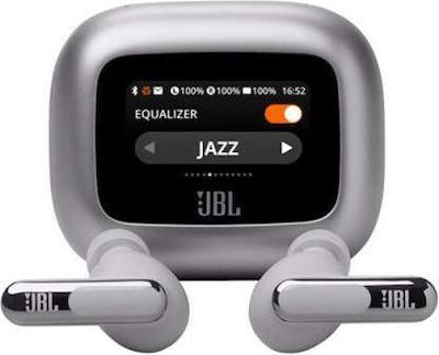 JBL Live Beam 3 In-ear Bluetooth Handsfree Căști cu Rezistență la Transpirație și Carcasă de Încărcare Argint