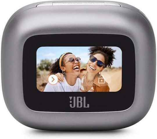 JBL Live Beam 3 In-Ear Bluetooth-Freisprecheinrichtung Kopfhörer mit Schweißresistenz und Ladeetui Silber