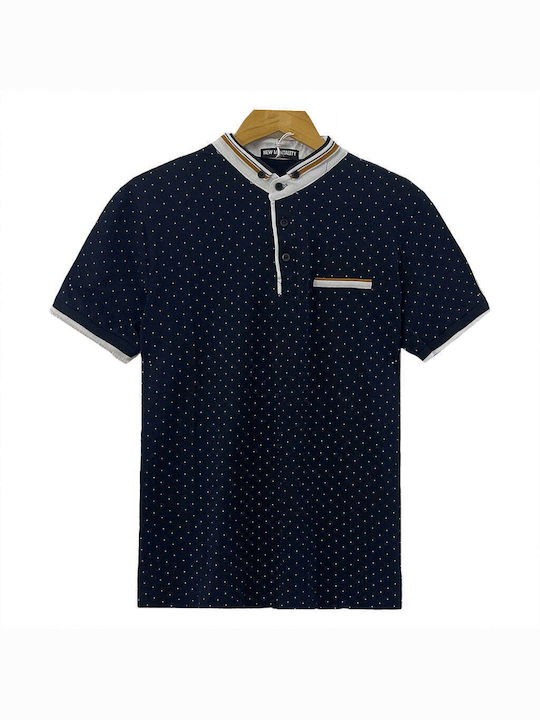 Ustyle Bluza Bărbătească cu Mânecă Scurtă Polo BLUE