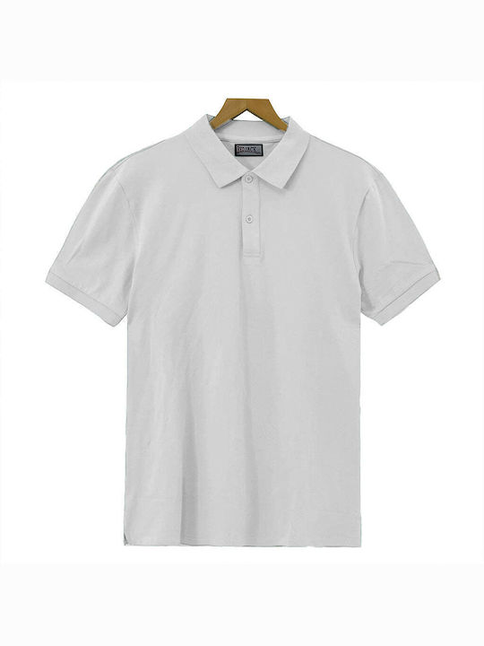 Ustyle Men's Short Sleeve Blouse Polo White