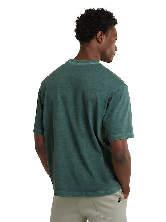 G-Star Raw Overdyed T-shirt Bărbătesc cu Mânecă Scurtă Verde pin