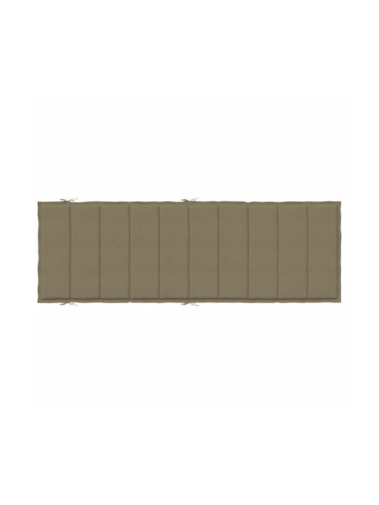 vidaXL Sunbed Cushion with Backrest Beige-Grey 58x186cm