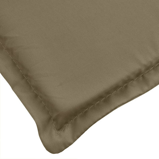vidaXL Pernă Pentru Pat De Soare Cu Spătar Bej-Gri 58x186cm