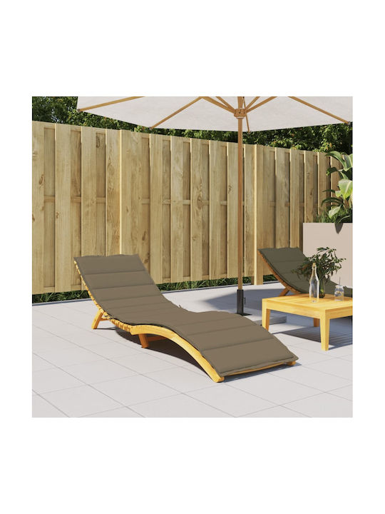 vidaXL Sunbed Cushion with Backrest Beige-Grey 50x200cm