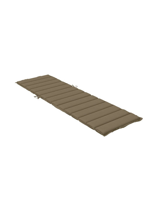 vidaXL Sunbed Cushion with Backrest Beige-Grey 50x200cm