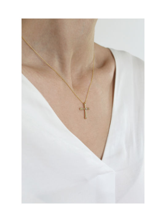 Kritsimis Women's Gold Cross 14K with Chain