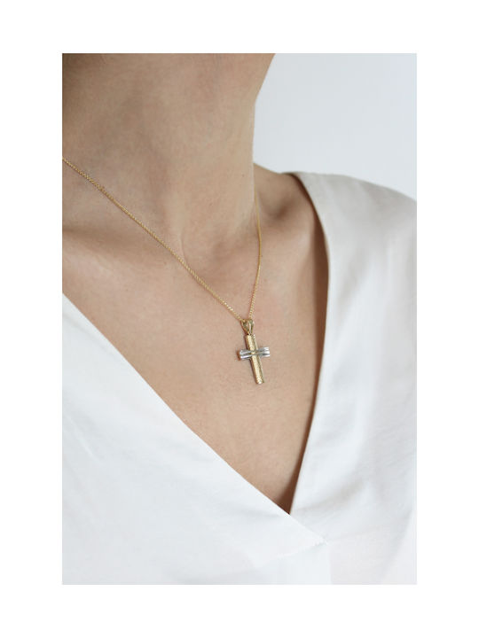 Kritsimis Women's Gold Cross 14K with Chain