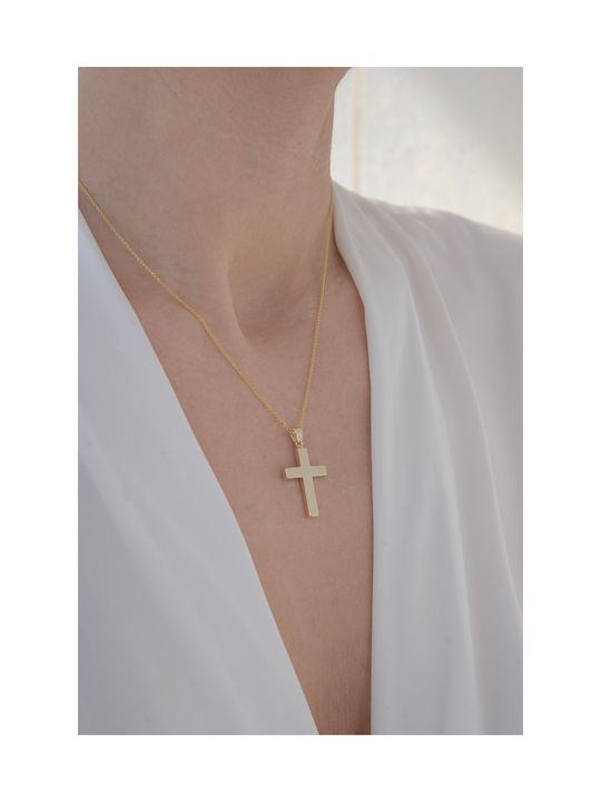 Kritsimis Gold Kreuz 14K mit Kette