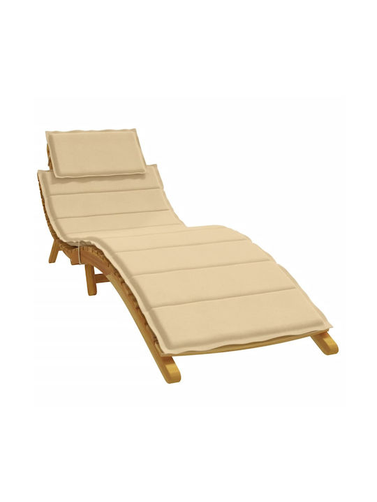 vidaXL Sunbed Cushion with Backrest Beige 58x186cm