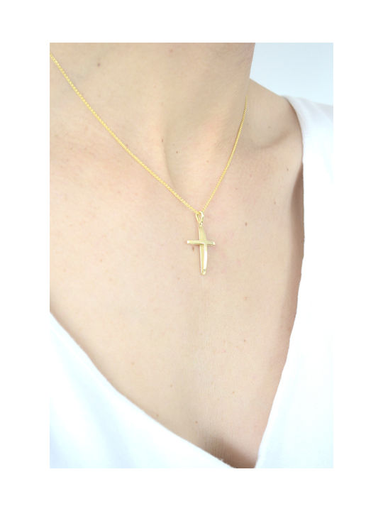 Kritsimis Women's Gold Cross 14K with Chain